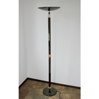 lampa stojąca czarna z złotymi detalami